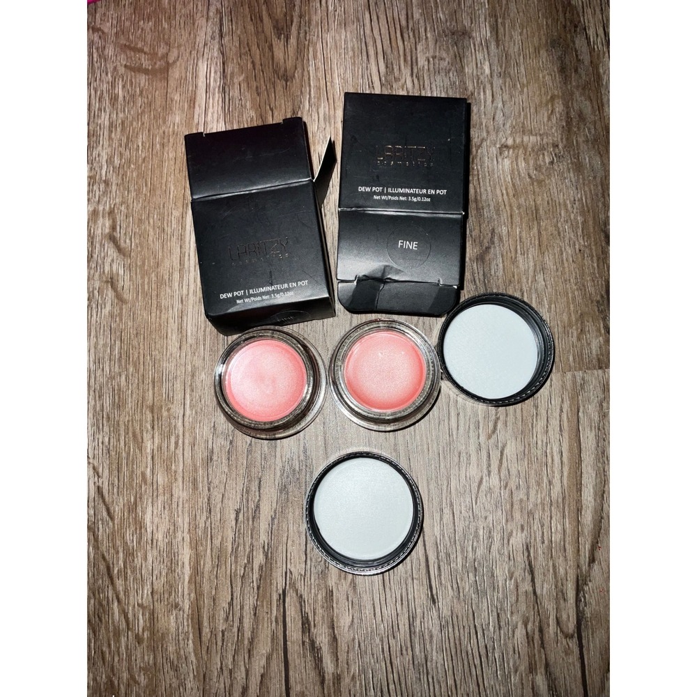 Laritzy Dew Pot Set of 2 Fine Cream Illuminator Shimmer Highlighter Glow